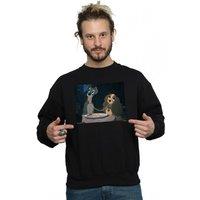 Disney Men's Lady & The Tramp Spaghetti Slurp Sweatshirt in Black | Size: Medium