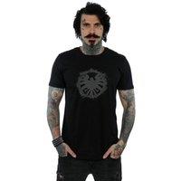 Marvel Men's Agents Of SHIELD Brushed Logo T-Shirt in Black | Size: 3XL