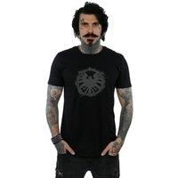 Marvel Men's Agents Of SHIELD Brushed Logo T-Shirt in Black | Size: 5XL
