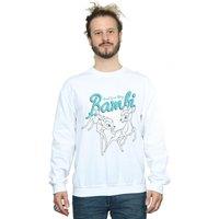 Disney Men's Bambi Great Love Story Sweatshirt in White | Size: 3XL