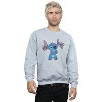 Disney Men's Lilo & Stitch Little Devils Sweatshirt in Grey | Size: Medium