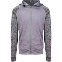 AWDis Men's Just Cool Contrast Zoodie in Pale Grey | Size: Small