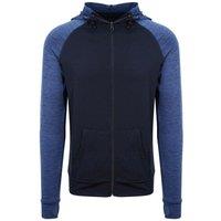 AWDis Men's Just Cool Contrast Zoodie in Dark Navy | Size: Large