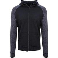 AWDis Men's Just Cool Contrast Zoodie in Black | Size: 2XL