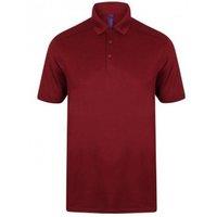 Henbury Men's Stretch Microfine Pique Polo Shirt in Burgundy | Size: XL