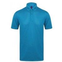 Henbury Men's Stretch Microfine Pique Polo Shirt in Dark Blue | Size: XL