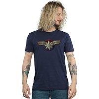 Marvel Men's Captain Chest Emblem T-Shirt in Navy | Size: 4XL