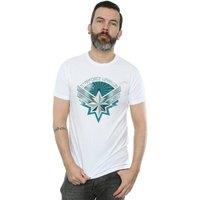 Marvel Men's Captain Starforce Warrior T-Shirt in White | Size: 5XL