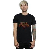 Marvel Men's Captain Star Power T-Shirt in Black | Size: 3XL