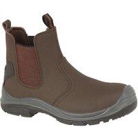 Grafters Men's Steel Toe Safety Dealer Boots in Brown | Size: 9