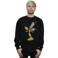 Disney Men's Beauty & The Beast Lumiere Distressed Sweatshirt in Black | Size: 2XL