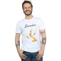 Disney Men's Beauty & The Beast Be Our Guest T-Shirt in White | Size: Large