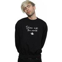 Disney Men's Aladdin Show Me The World Sweatshirt in Black | Size: Small