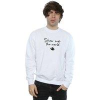 Disney Men's Aladdin Show Me The World Sweatshirt in White | Size: XL