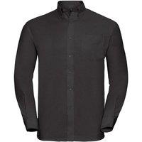 Russell Men's Collection Long Sleeve Easy Care Oxford Shirt in Black | Size: 14.5 in