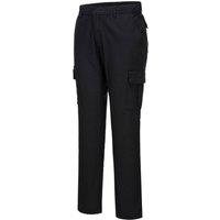 Portwest Men's Stretch Slim Combat Trousers in Black | Size: 40R