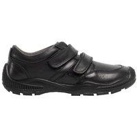Roamers Men's Twin Touch Fastening Leather Shoe With Toe Guard in Black | Size: 3