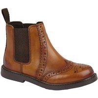 Roamers Men's Leather Ankle Boots in Tan | Size: 2
