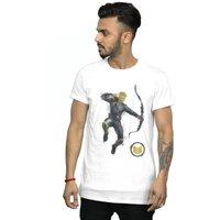 Marvel Men's Avengers Endgame Painted Hawkeye T-Shirt in White | Size: 2XL