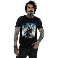 Marvel Men's Thor The Dark World Poster T-Shirt in Black | Size: 3XL