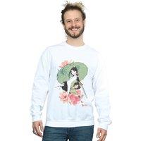 Disney Men's Mulan Magnolia Collage Sweatshirt in White | Size: 5XL