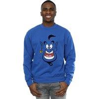 Disney Men's Aladdin Genie Face Sweatshirt in Blue | Size: Small