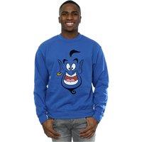 Disney Men's Aladdin Genie Face Sweatshirt in Blue | Size: Large