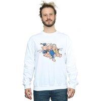 Disney Men's Three Little Pigs Jump Sweatshirt in White | Size: Small