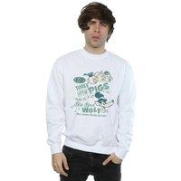 Disney Men's Three Little Pigs Whos Afraid Of The Big Bad Wolf Sweatshirt in White | Size: XL