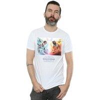 Disney Men's Star Wars The Rise Of Skywalker Battle Poster T-Shirt in White | Size: 5XL