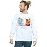 Disney Men's Star Wars The Rise Of Skywalker Battle Poster Sweatshirt in White | Size: Small