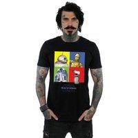 Disney Men's Star Wars The Rise Of Skywalker Droid Squares T-Shirt in Black | Size: 2XL