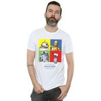 Disney Men's Star Wars The Rise Of Skywalker Droid Squares T-Shirt in White | Size: XL