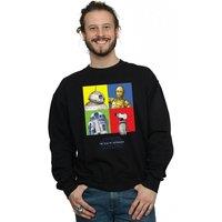 Disney Men's Star Wars The Rise Of Skywalker Droid Squares Sweatshirt in Black | Size: 2XL