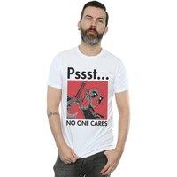 Marvel Men's Deadpool No One Cares T-Shirt in White | Size: 2XL