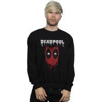 Marvel Men's Deadpool Dripping Head Sweatshirt in Black | Size: Medium