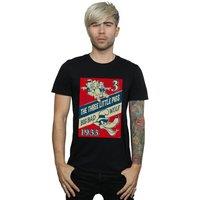 Disney Men's Three Little Pigs & The Big Bad Wolf T-Shirt in Black | Size: 5XL
