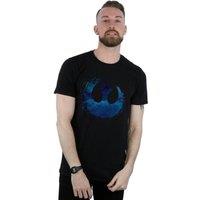 Disney Men's Star Wars The Rise Of Skywalker Resistance Symbol Wave T-Shirt in Black | Size: Medium
