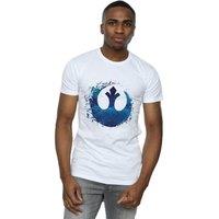 Disney Men's Star Wars The Rise Of Skywalker Resistance Symbol Wave T-Shirt in White | Size: Medium