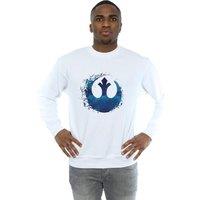 Disney Men's Star Wars The Rise Of Skywalker Resistance Symbol Wave Sweatshirt in White | Size: Medium