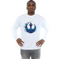 Disney Men's Star Wars The Rise Of Skywalker Resistance Symbol Wave Sweatshirt in White | Size: XL