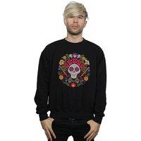 Disney Men's Coco Embroidered Skull Print Sweatshirt in Black | Size: 4XL