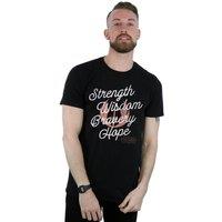 Disney Men's Star Wars The Rise Of Skywalker Strength Wisdom Bravery Hope T-Shirt in Black | Size: Medium