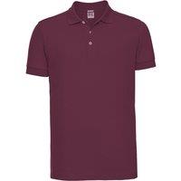 Russell Men's Stretch Short Sleeve Polo Shirt in Burgundy | Size: Small