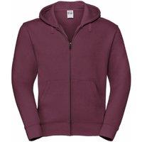 Russell Men's Authentic Full Zip Hooded Sweatshirt Hoodie in Burgundy | Size: XS