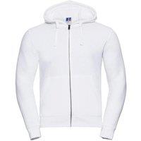 Russell Men's Authentic Full Zip Hooded Sweatshirt Hoodie in White | Size: 2XL