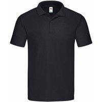 Fruit of the Loom Men's Original Pique Polo Shirt in Black | Size: 3XL
