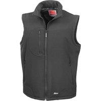 Result Men's Softshell Bodywarmer Breathable Weatherproof Jacket in Black | Size: Small