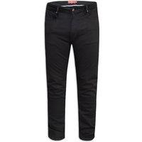 Duke Clothing Men's Claude Slim Fit Stretch Jeans in Black | Size: 38R