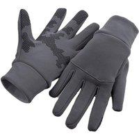 Beechfield Men's Softshell Sports Tech Gloves in Dark Grey | Size: Large/XL
